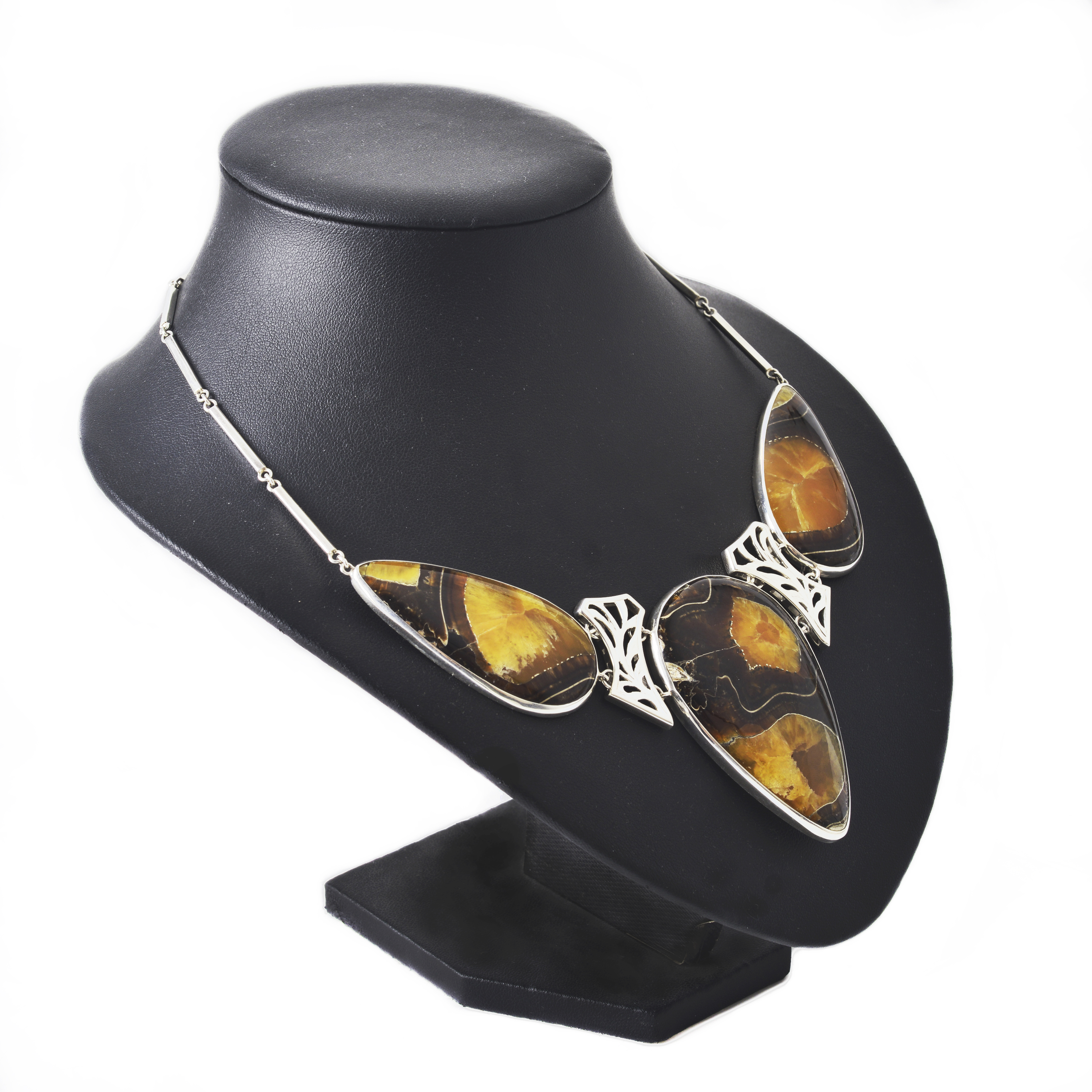 Колье авторское из камня Симбирцит (нмпт)